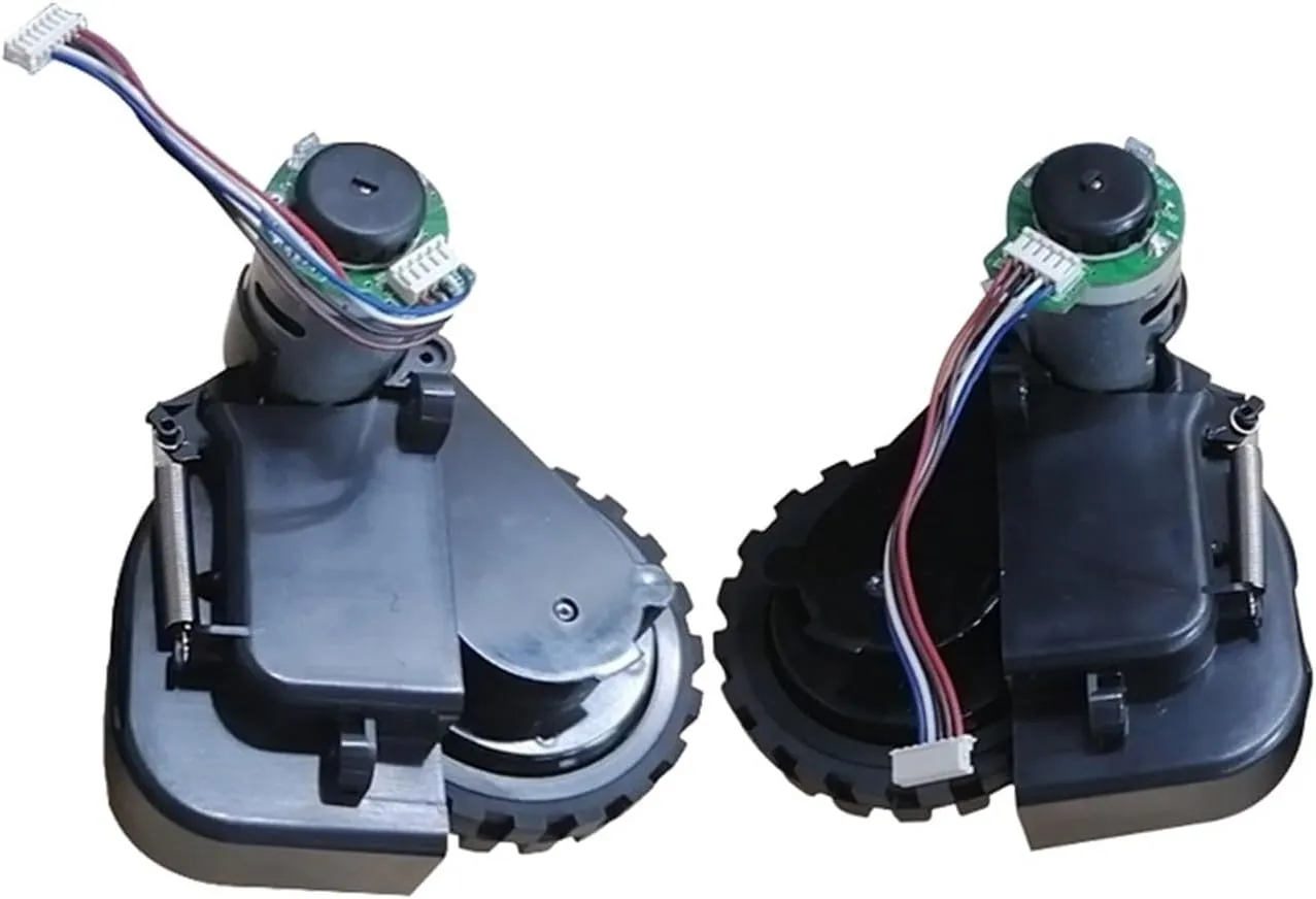 Robot Vacuum Cleaner Wheel Motor Assembly，Compatible for Puppyoo R30 Robotic Vacuum Cleaner Parts Replacement Accessories(Black L Wheel)