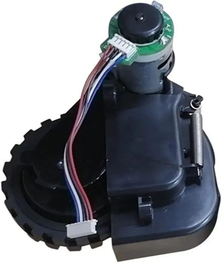 Robot Vacuum Cleaner Wheel Motor Assembly，Compatible for Puppyoo R30 Robotic Vacuum Cleaner Parts Replacement Accessories(Black L Wheel)