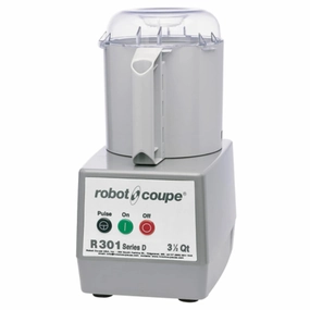 Robot Coupe R301B 3.7-Liter Bowl Commercial Food Processor, Polycarbonate Bowl, Plastic, 120v, Gray
