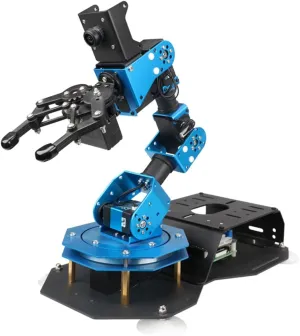 ROS Robotic Arm with Raspberry Pi 4B 8GB Open Source Programming FPV AI Vision 6DOF/Axis Smart Robot Arm Kit for Teens Adults, ArmPi FPV Advanced Kit (RPi 4B 8GB)