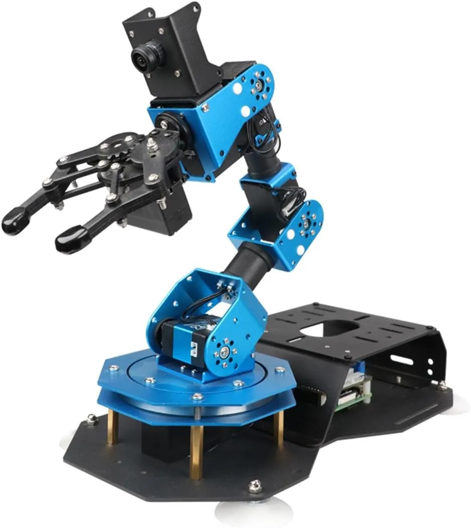 ROS Robotic Arm with Raspberry Pi 4B 8GB Open Source Programming FPV AI Vision 6DOF/Axis Smart Robot Arm Kit for Teens Adults, ArmPi FPV Advanced Kit (RPi 4B 8GB)