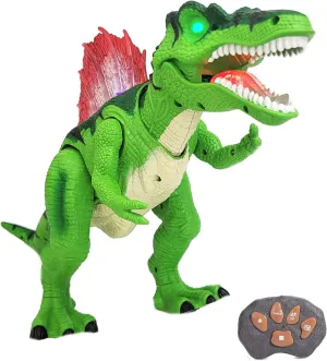 ROXIE Robot Dinosaur Toy for Kids Boys with Light and Realistic Roaring Sound, Walking & Dancing Dinosaur Toy, Large, Green