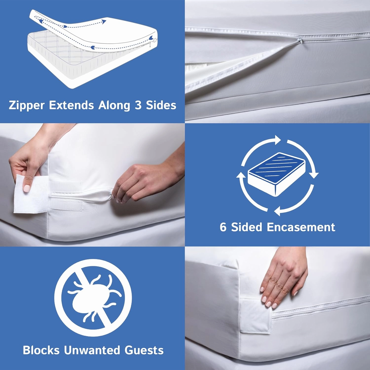 RV Bunk Mattress Encasement (30" W x 75" L) - Waterproof Zippered Protector - Cot Size Low Profile Fits 5" to 8" Thick - Hypoallergenic Premium Bed Cover Protects from Dust Allergens