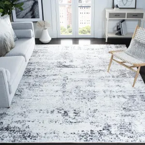 SAFAVIEH Amelia Collection Area Rug - 9' x 12', Ivory & Grey, Modern Abstract Design, Non-Shedding & Easy Care, Ideal for High Traffic Areas in Living Room, Bedroom (ALA700C)