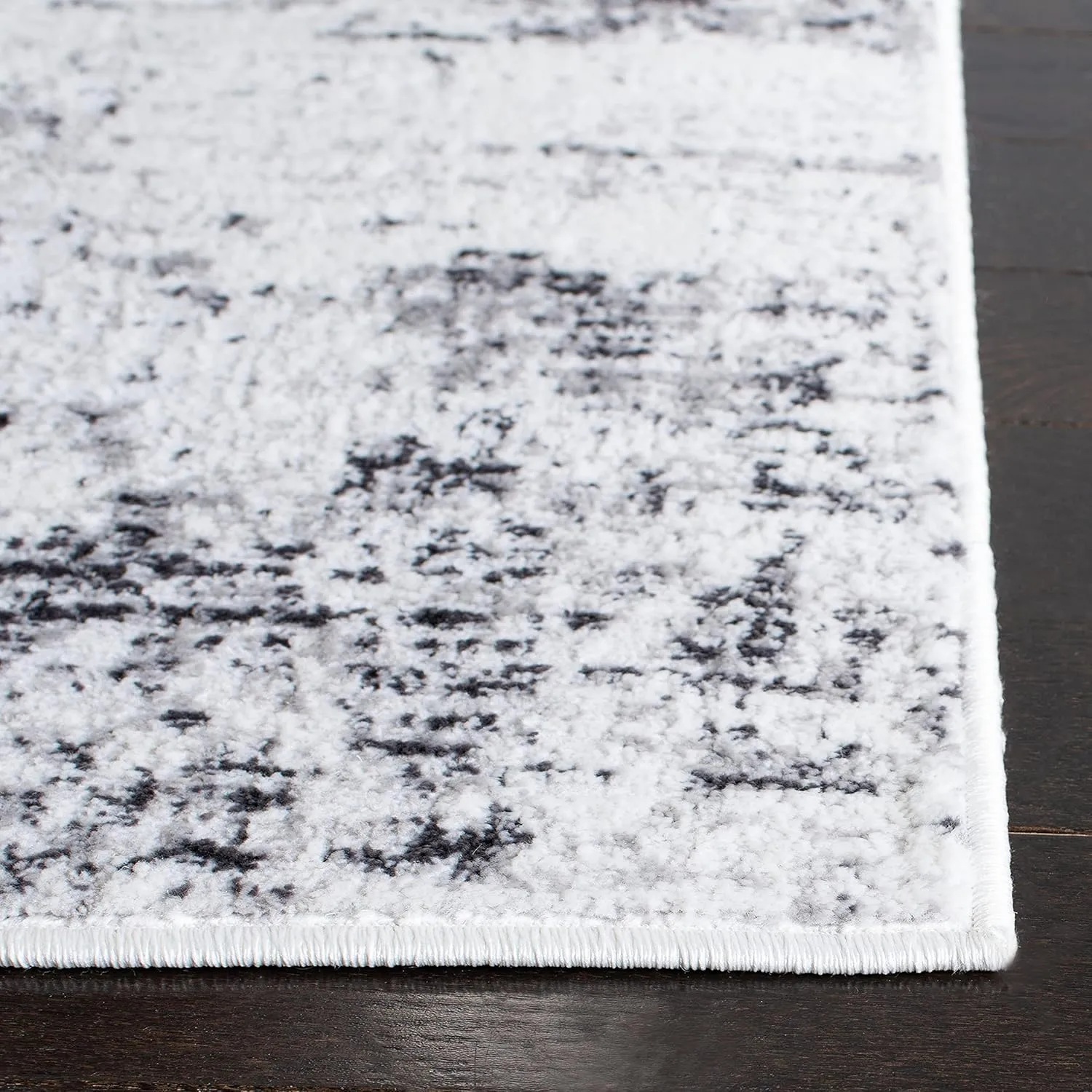 SAFAVIEH Amelia Collection Area Rug - 9' x 12', Ivory & Grey, Modern Abstract Design, Non-Shedding & Easy Care, Ideal for High Traffic Areas in Living Room, Bedroom (ALA700C)