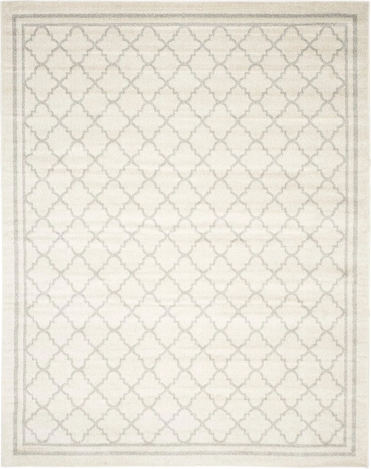 SAFAVIEH Amherst Collection Area Rug - 8' x 10', Beige & Light Grey, Moroccan Trellis Design, Non-Shedding & Easy Care, Ideal for High Traffic Areas in Living Room, Bedroom (AMT422E)