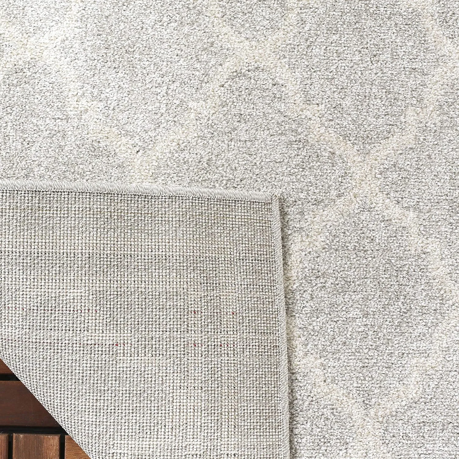 SAFAVIEH Amherst Collection Area Rug - 8' x 10', Light Grey & Beige, Moroccan Trellis Design, Non-Shedding & Easy Care, Ideal for High Traffic Areas in Living Room, Bedroom (AMT422B)