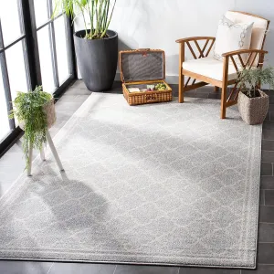 SAFAVIEH Amherst Collection Area Rug - 8' x 10', Light Grey & Beige, Moroccan Trellis Design, Non-Shedding & Easy Care, Ideal for High Traffic Areas in Living Room, Bedroom (AMT422B)