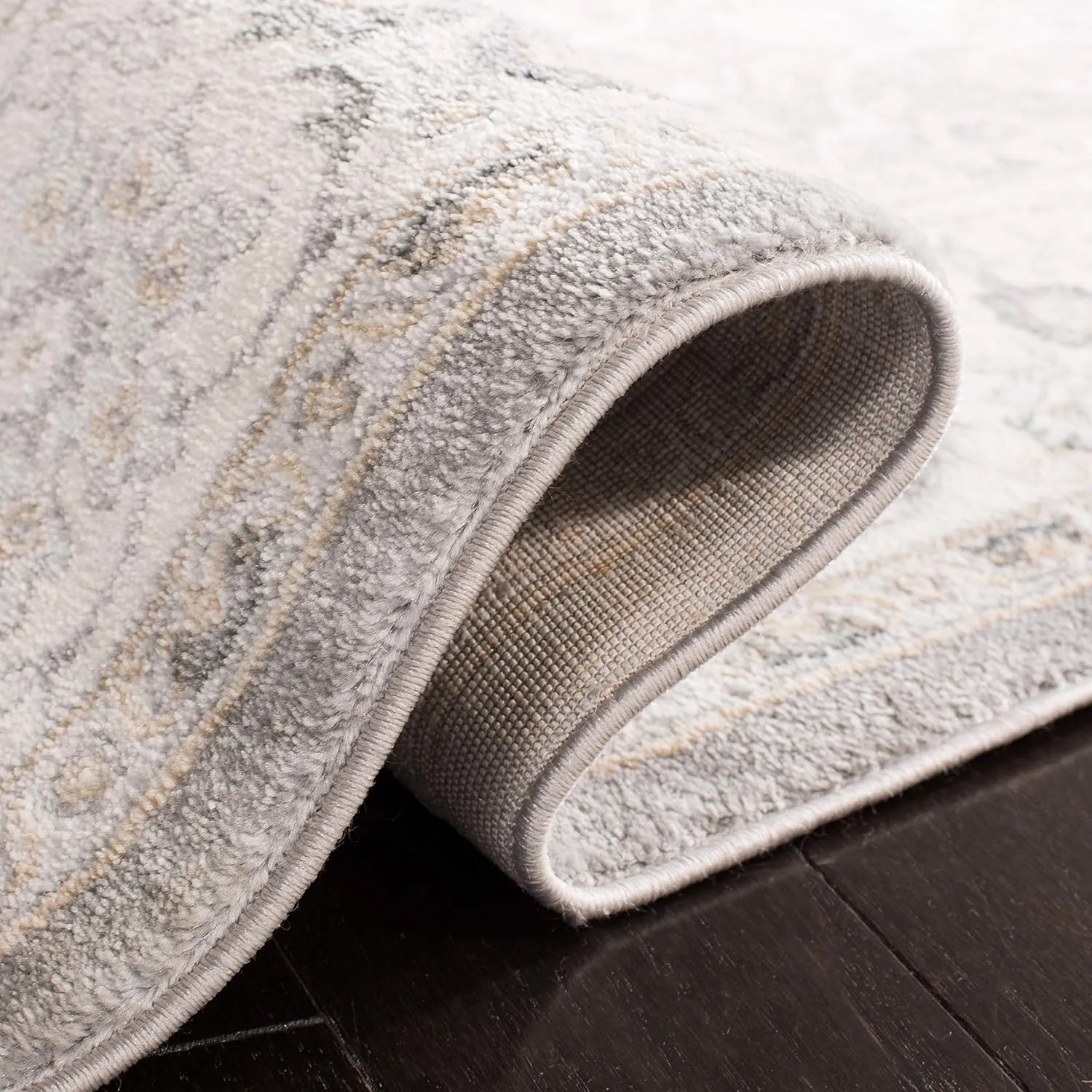 SAFAVIEH Area Rug 8x10 - Isabella Collection - Large - Grey & Dark Grey, Oriental Design, Non-Shedding & Easy Cleaning, Ideal for Living Room, Bedroom, Office, Dining Space (ISA912H)