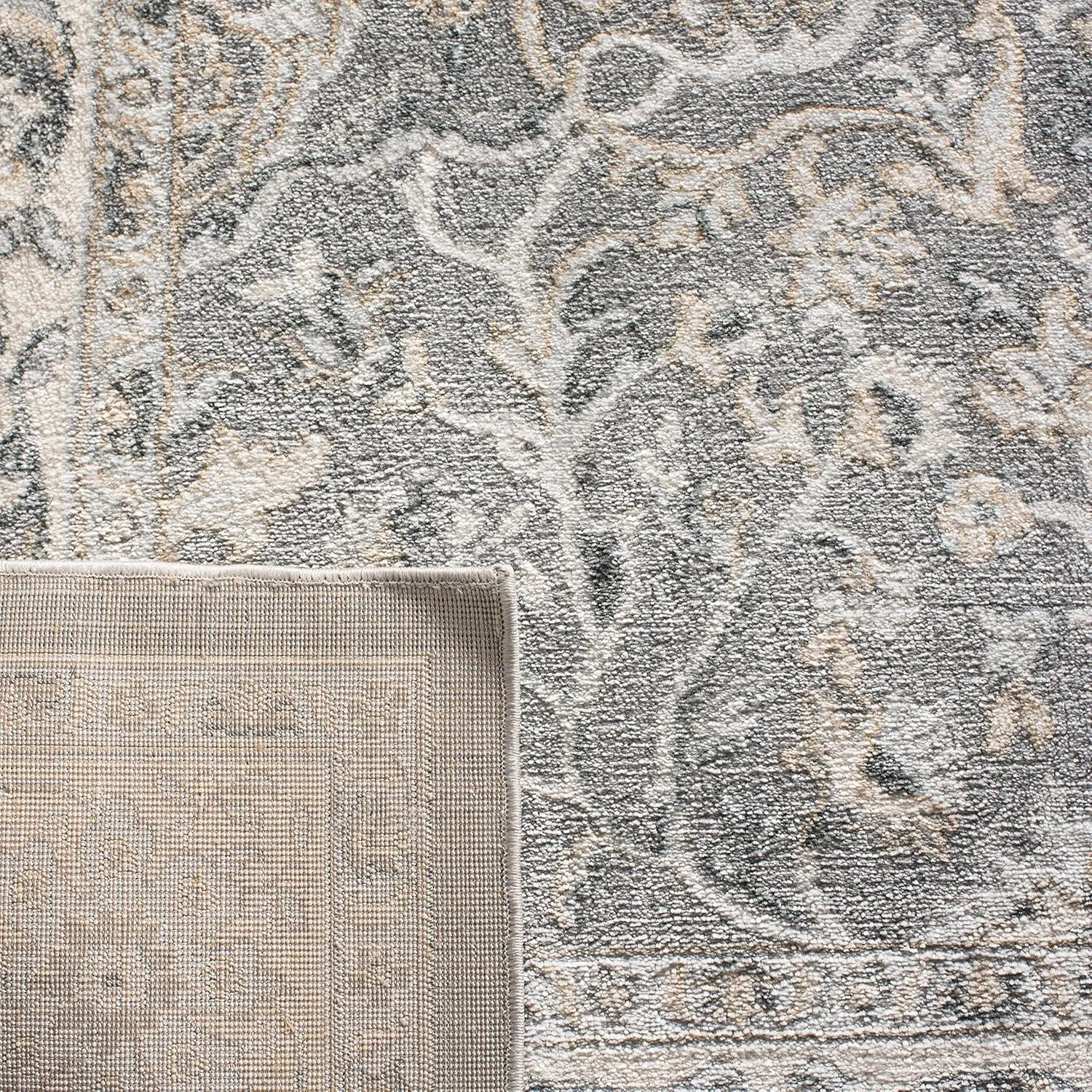 SAFAVIEH Area Rug 8x10 - Isabella Collection - Large - Grey & Dark Grey, Oriental Design, Non-Shedding & Easy Cleaning, Ideal for Living Room, Bedroom, Office, Dining Space (ISA912H)