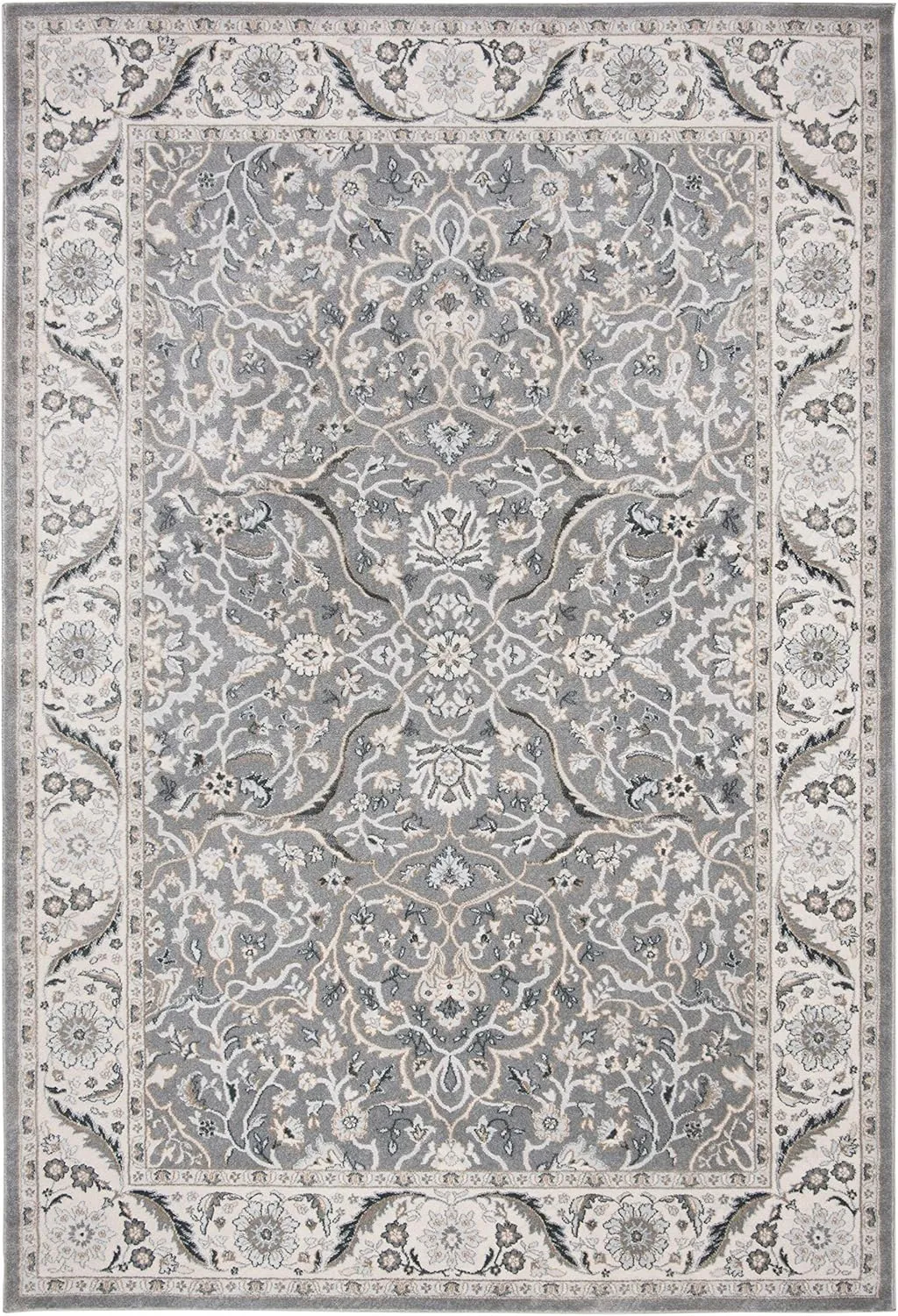 SAFAVIEH Area Rug 8x10 - Isabella Collection - Large - Grey & Dark Grey, Oriental Design, Non-Shedding & Easy Cleaning, Ideal for Living Room, Bedroom, Office, Dining Space (ISA912H)
