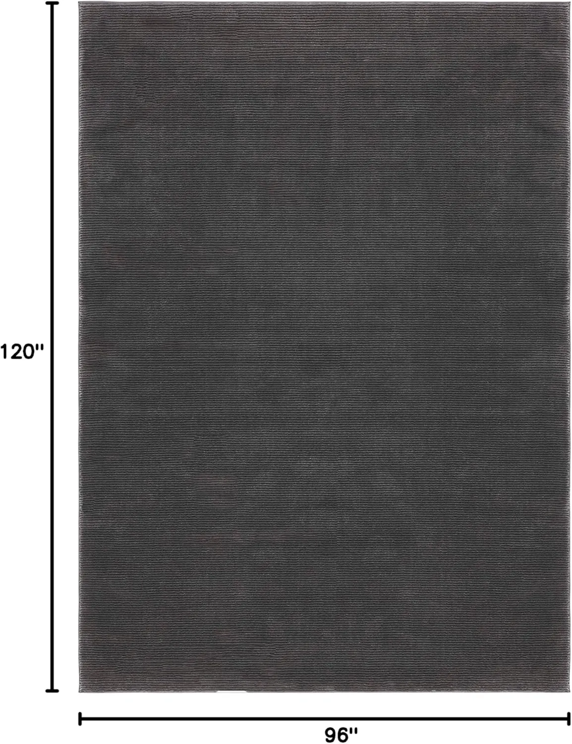 SAFAVIEH Area Rug 8x10 - Revive Collection - Large - Charcoal, Solid Pattern, Non-Shedding & Easy Cleaning, Ideal for Living Room, Bedroom, Office, Dining Space (REV102H)