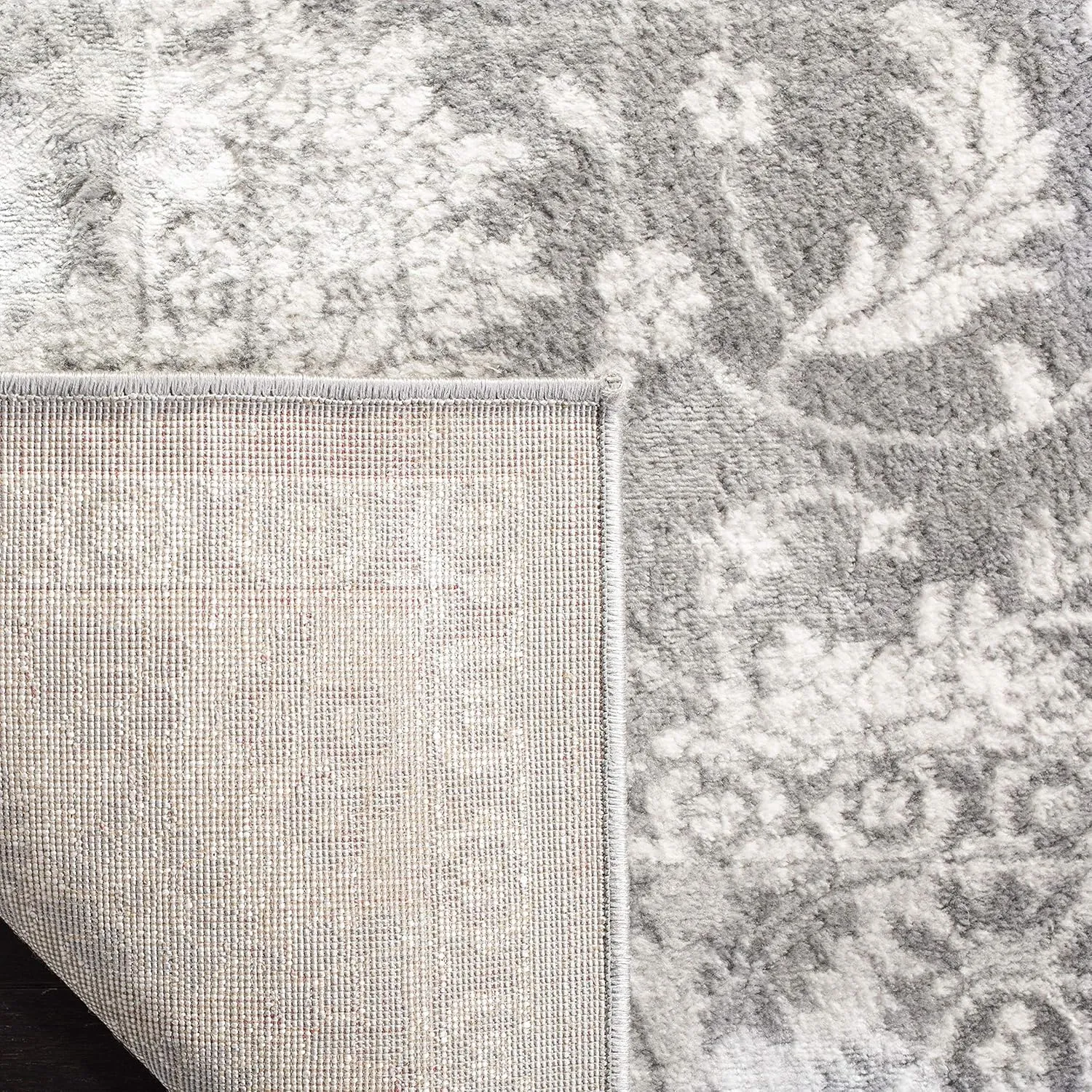 SAFAVIEH Brentwood Collection Area Rug - 8' x 10', Cream & Grey, Traditional Oriental Design, Non-Shedding & Easy Care, Ideal for High Traffic Areas in Living Room, Bedroom (BNT844B)