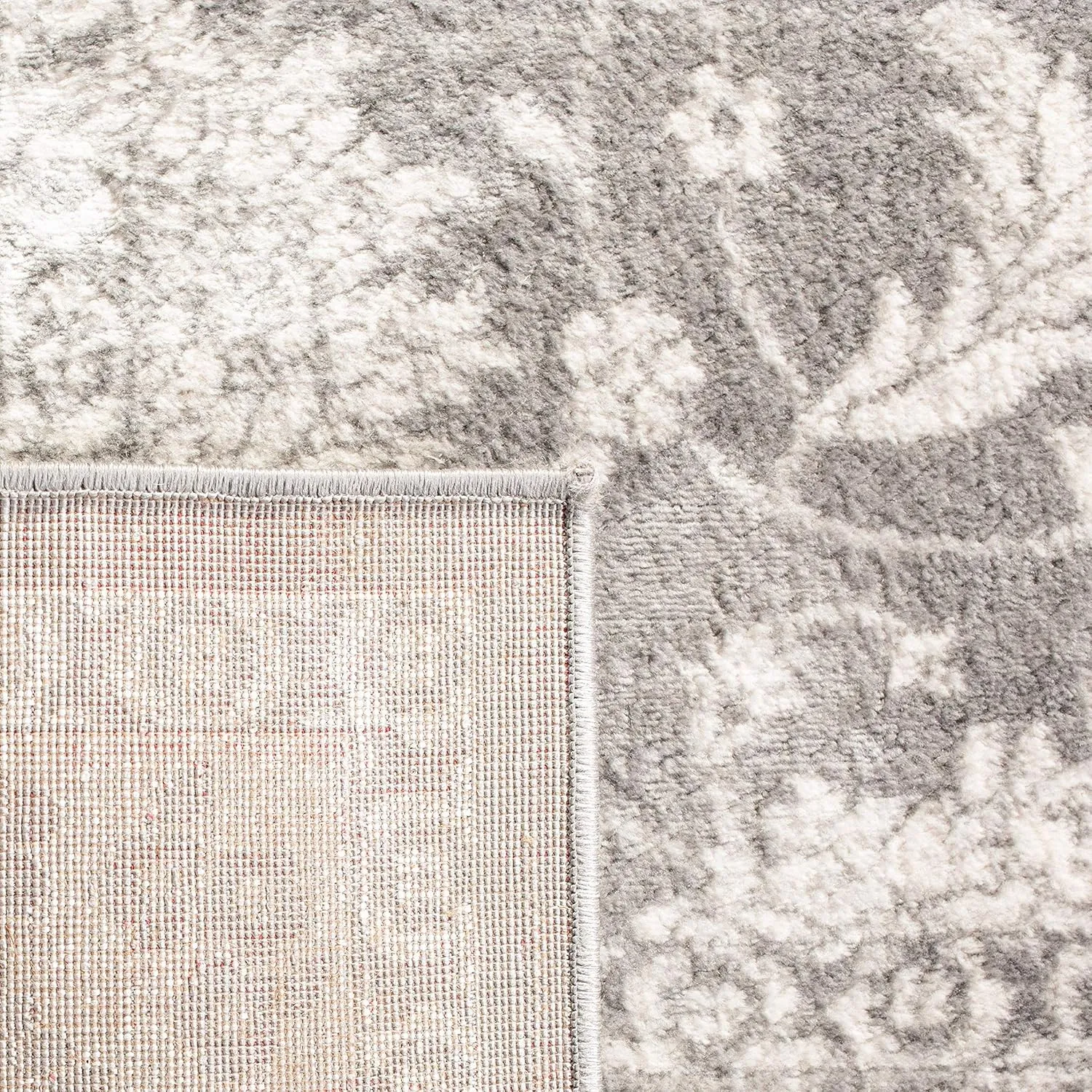 SAFAVIEH Brentwood Collection Area Rug - 8' x 10', Cream & Grey, Traditional Oriental Design, Non-Shedding & Easy Care, Ideal for High Traffic Areas in Living Room, Bedroom (BNT844B)