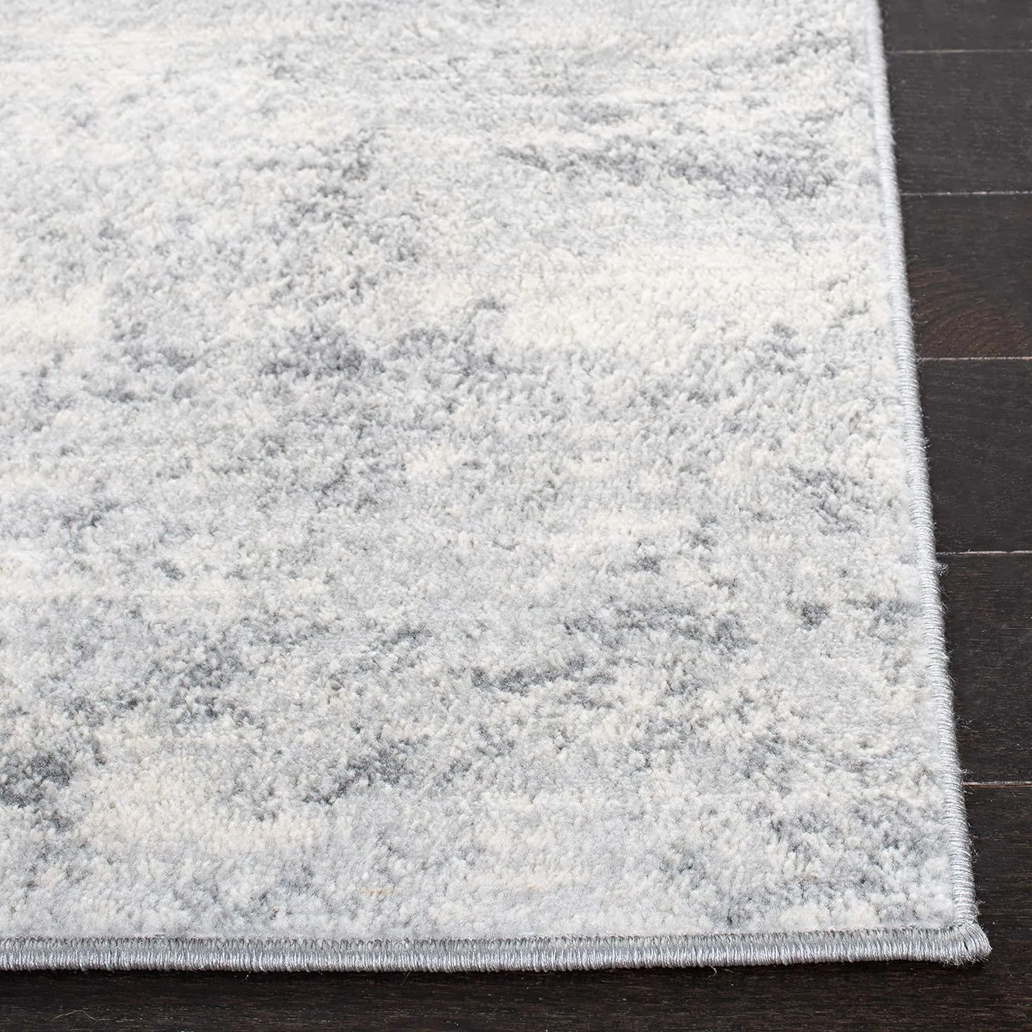 SAFAVIEH Brentwood Collection Area Rug - 9' x 12', Ivory & Grey, Modern Abstract Design, Non-Shedding & Easy Care, Ideal for High Traffic Areas in Living Room, Bedroom (BNT822A)