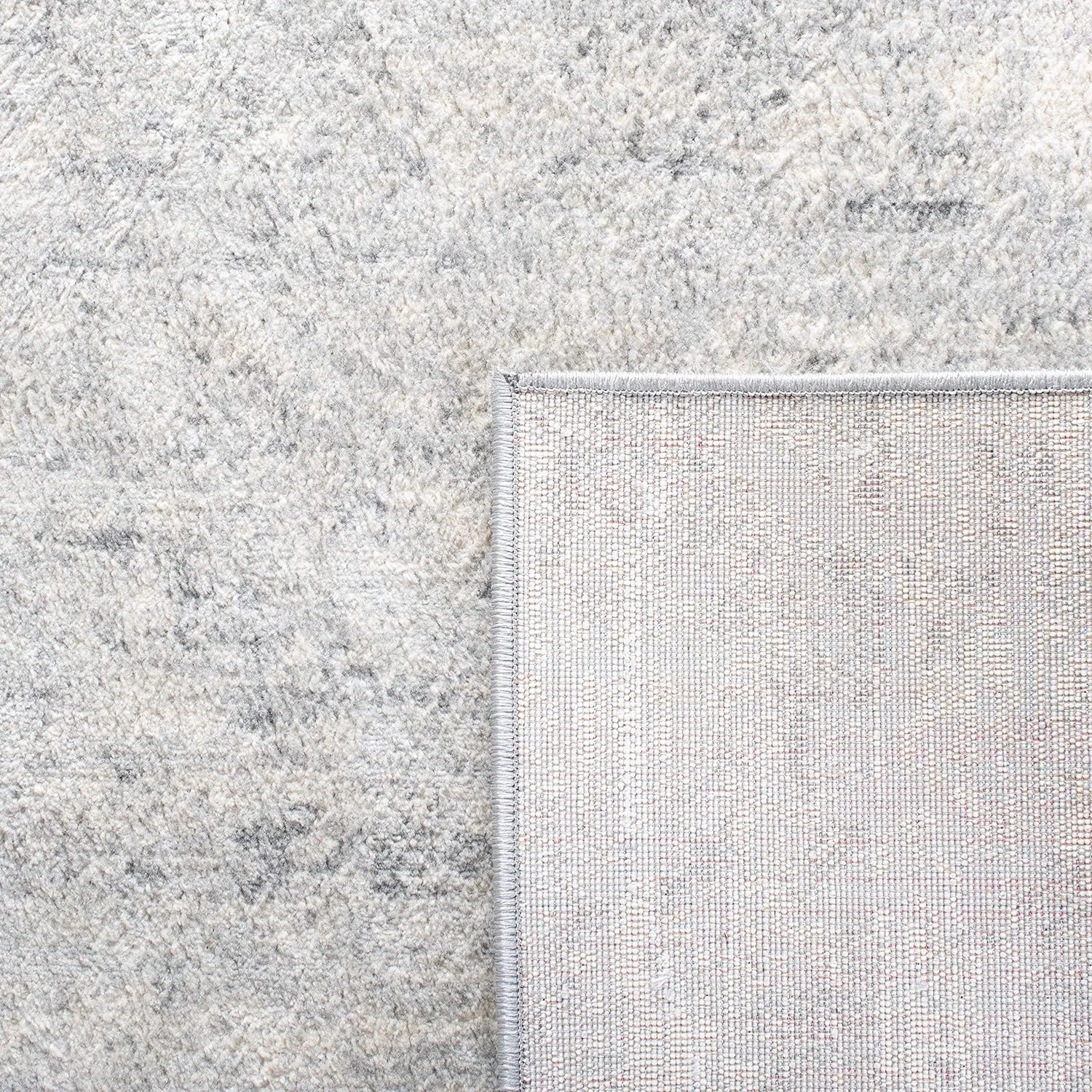 SAFAVIEH Brentwood Collection Area Rug - 9' x 12', Ivory & Grey, Modern Abstract Design, Non-Shedding & Easy Care, Ideal for High Traffic Areas in Living Room, Bedroom (BNT822A)