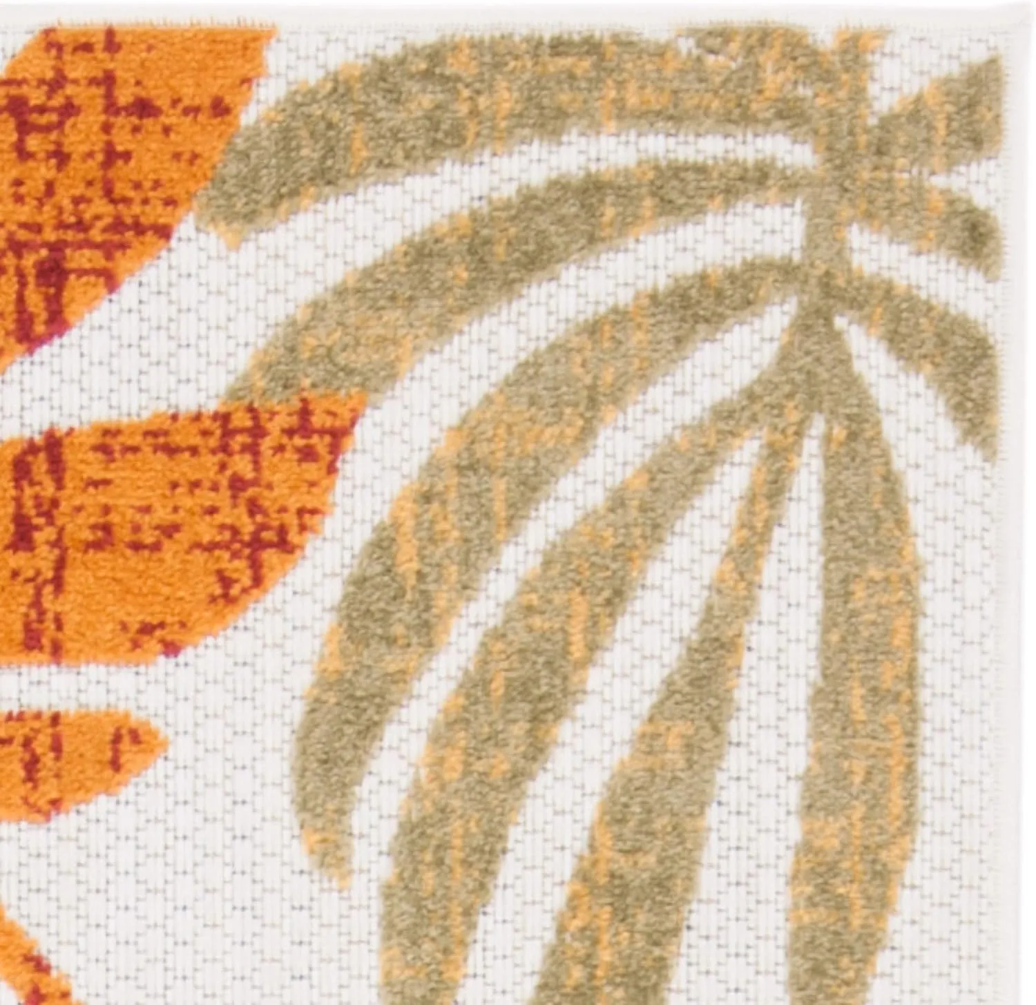 SAFAVIEH Cabana Collection Area Rug - 8' x 10', Creme & Red, Botanical Design, Non-Shedding & Easy Care, Indoor/Outdoor & Washable-Ideal for Patio, Backyard, Mudroom (CBN814A)