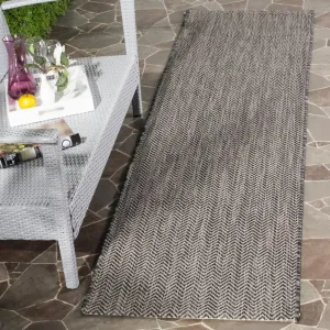 SAFAVIEH Courtyard Collection 2'3' x 8' Black/Beige CY8022 Indoor/ Outdoor Patio Backyard Mudroom Runner Rug