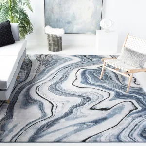 SAFAVIEH Craft Collection 9' Square Blue/Grey CFT819M Modern Abstract Non-Shedding Living Room Bedroom Dining Home Office Area Rug
