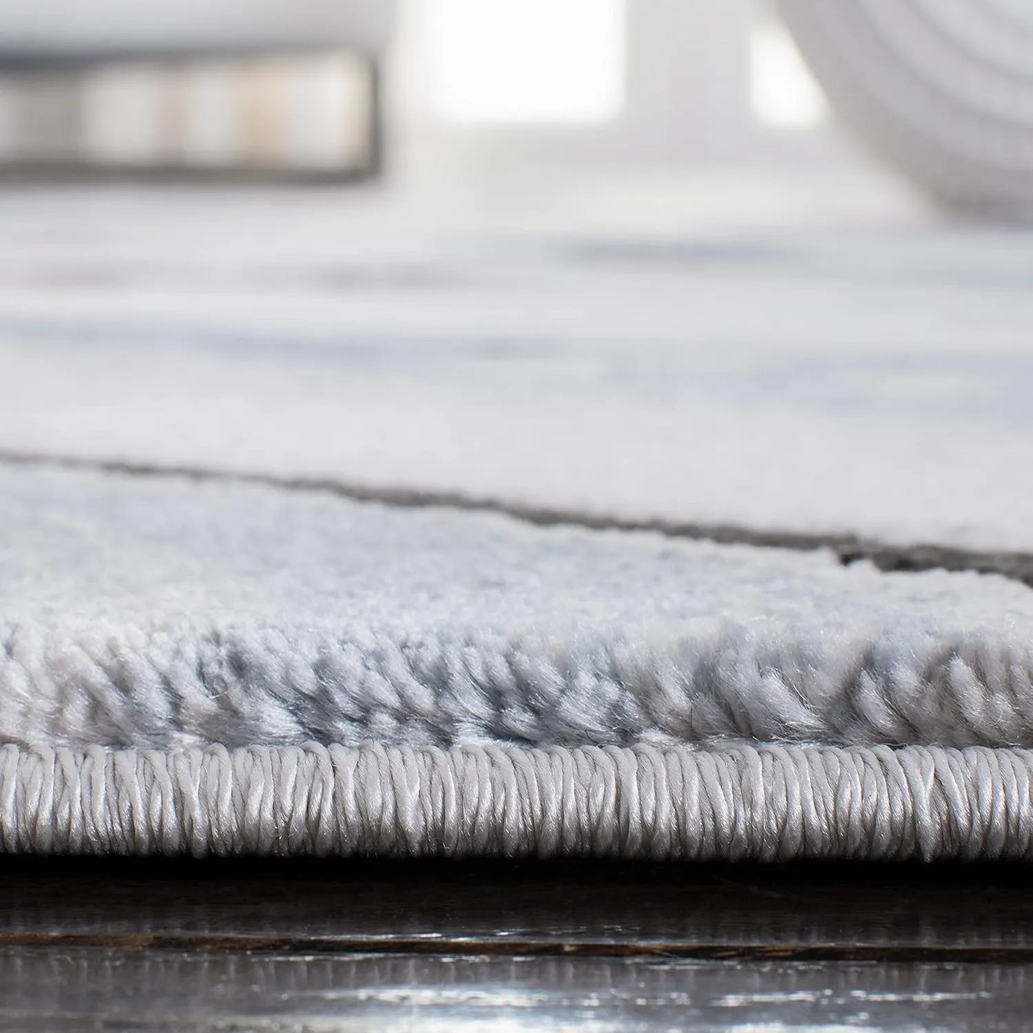SAFAVIEH Craft Collection 9' Square Blue/Grey CFT819M Modern Abstract Non-Shedding Living Room Bedroom Dining Home Office Area Rug