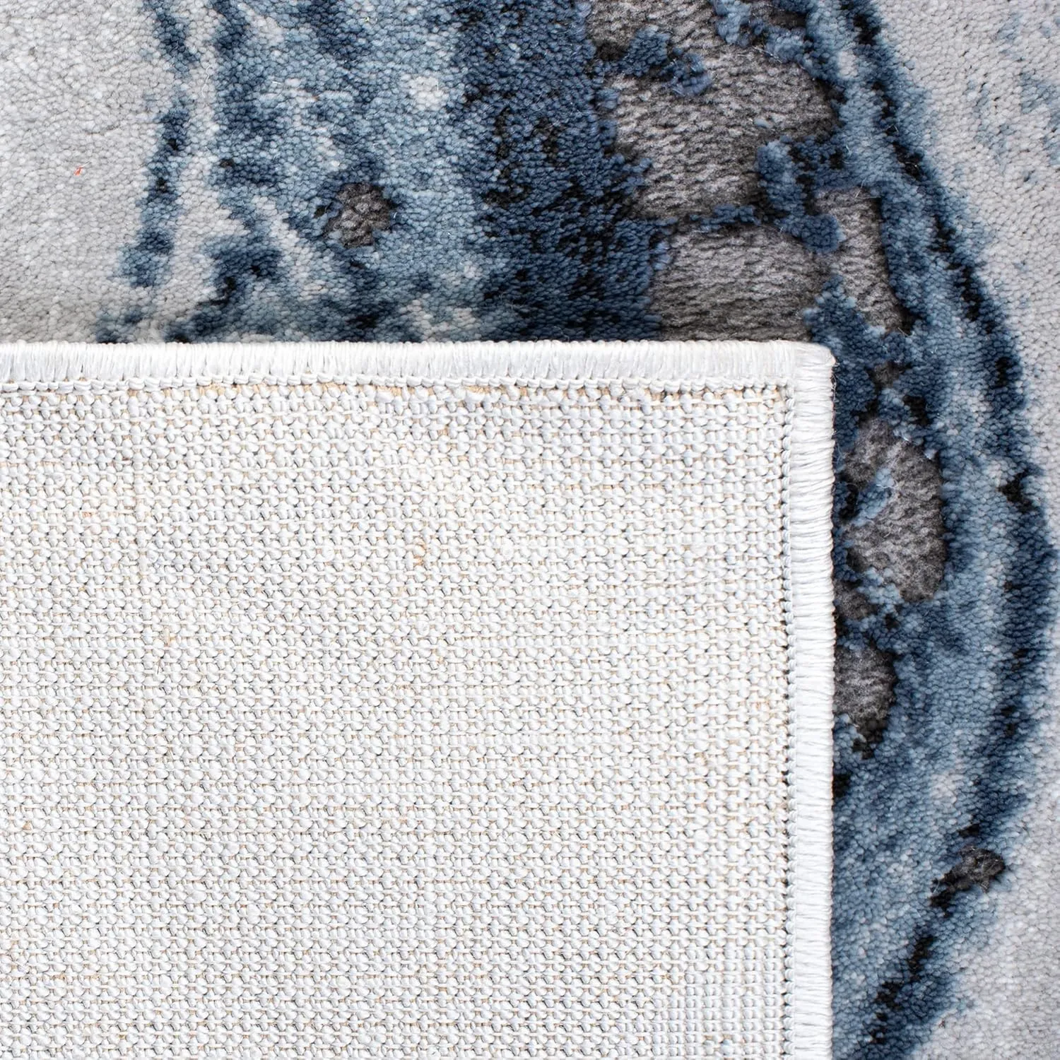 SAFAVIEH Craft Collection 9' Square Blue/Grey CFT819M Modern Abstract Non-Shedding Living Room Bedroom Dining Home Office Area Rug