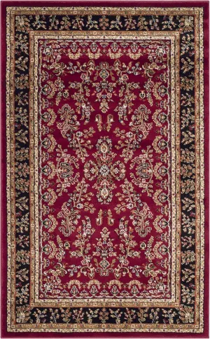 SAFAVIEH Lyndhurst Collection Accent Rug - 2'3" x 4', Red & Black, Traditional Oriental Design, Non-Shedding & Easy Care, Ideal for High Traffic Areas in Entryway, Living Room, Bedroom (LNH331B)