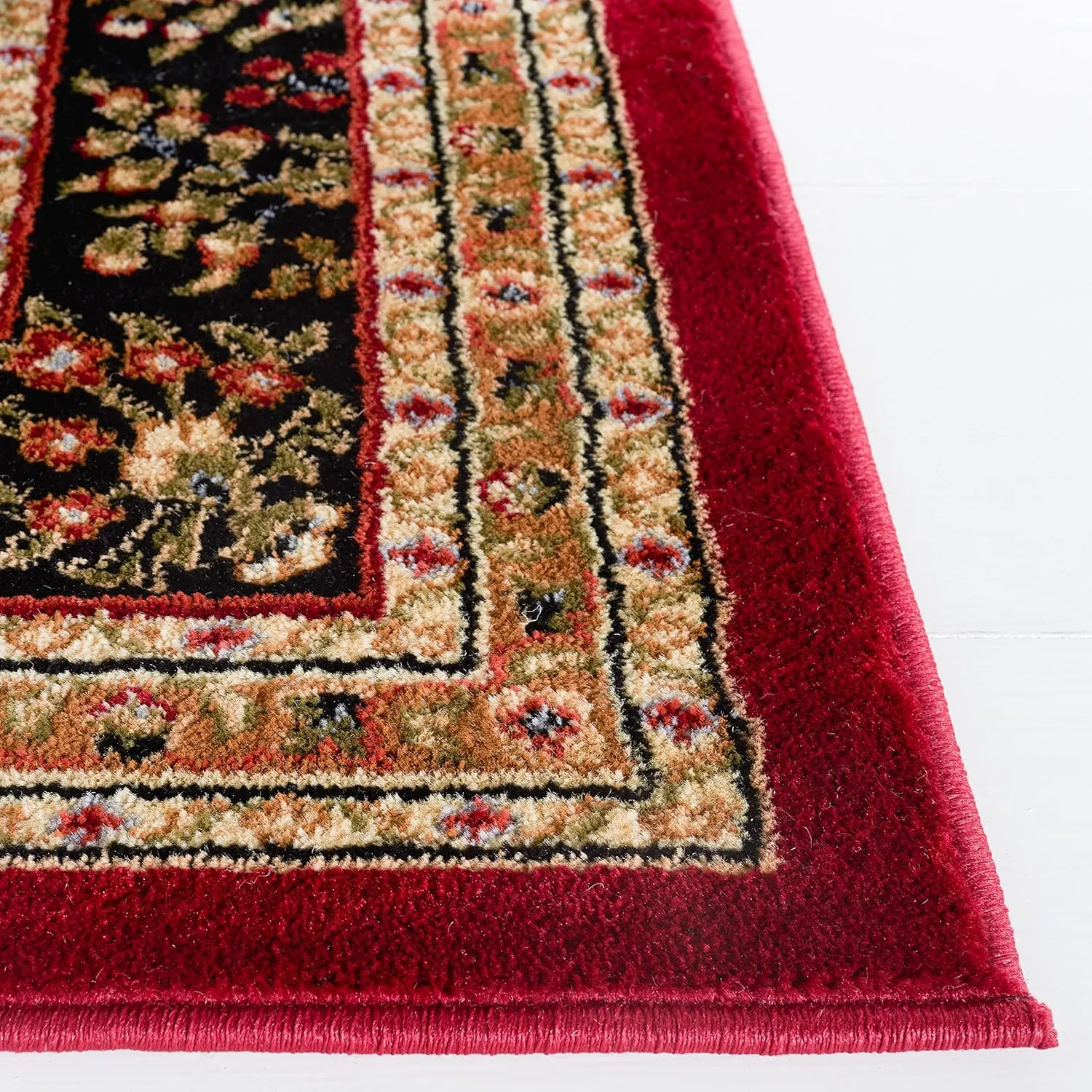 SAFAVIEH Lyndhurst Collection Accent Rug - 2'3" x 4', Red & Black, Traditional Oriental Design, Non-Shedding & Easy Care, Ideal for High Traffic Areas in Entryway, Living Room, Bedroom (LNH331B)