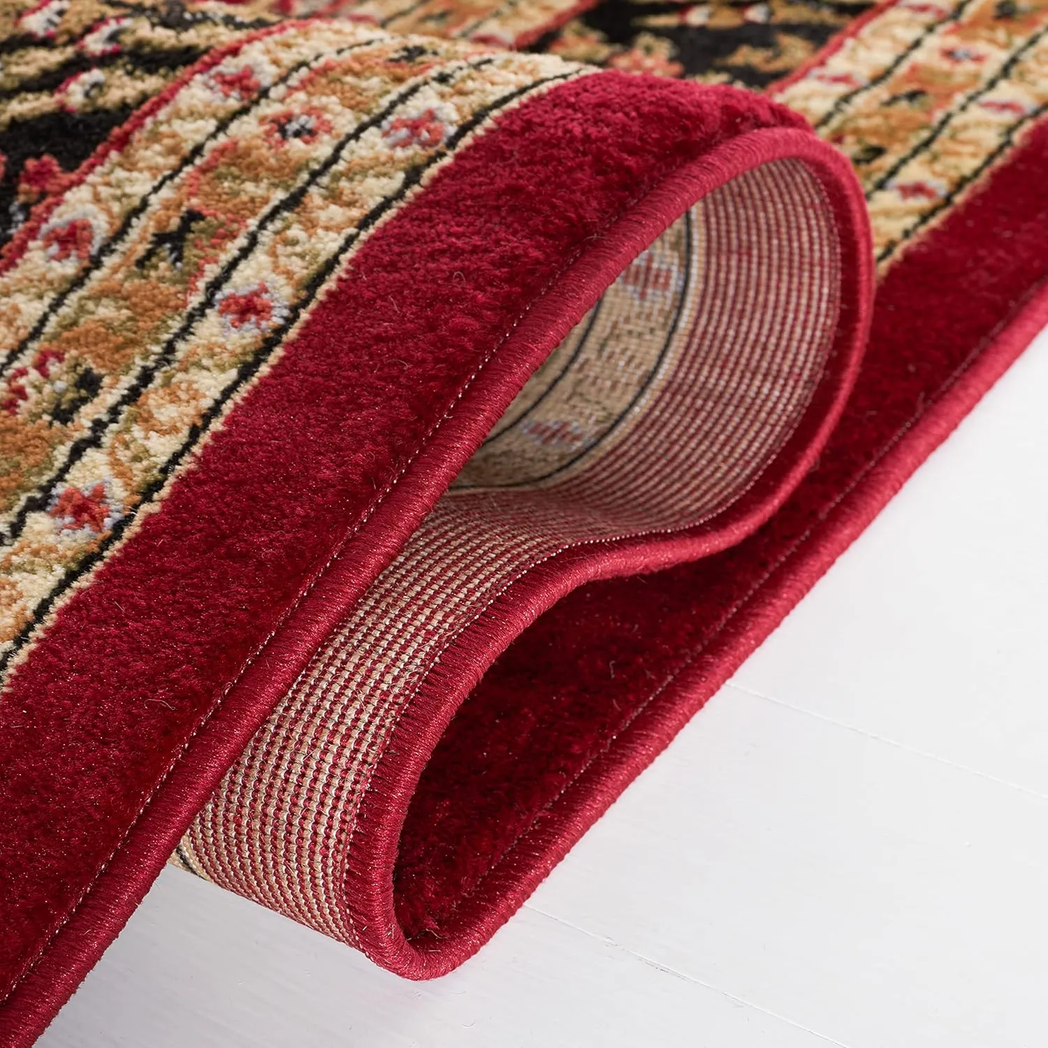 SAFAVIEH Lyndhurst Collection Accent Rug - 2'3" x 4', Red & Black, Traditional Oriental Design, Non-Shedding & Easy Care, Ideal for High Traffic Areas in Entryway, Living Room, Bedroom (LNH331B)
