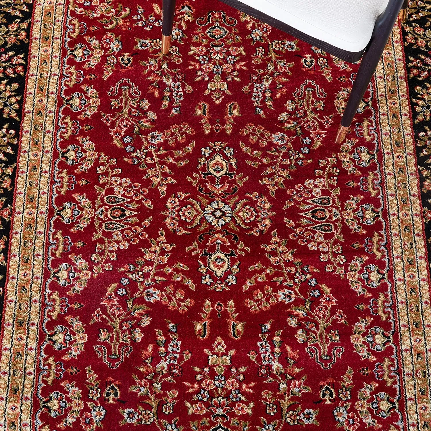 SAFAVIEH Lyndhurst Collection Accent Rug - 2'3" x 4', Red & Black, Traditional Oriental Design, Non-Shedding & Easy Care, Ideal for High Traffic Areas in Entryway, Living Room, Bedroom (LNH331B)