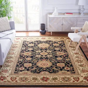 SAFAVIEH Lyndhurst Collection Area Rug - 8' x 11', Black & Ivory, Traditional Oriental Design, Non-Shedding & Easy Care, Ideal for High Traffic Areas in Living Room, Bedroom (LNH212A)