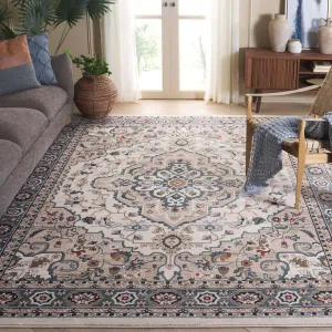 SAFAVIEH Lyndhurst Collection Area Rug - 9' x 12', Cream & Beige, Traditional Oriental Design, Non-Shedding & Easy Care, Ideal for High Traffic Areas in Living Room, Bedroom (LNH338B)