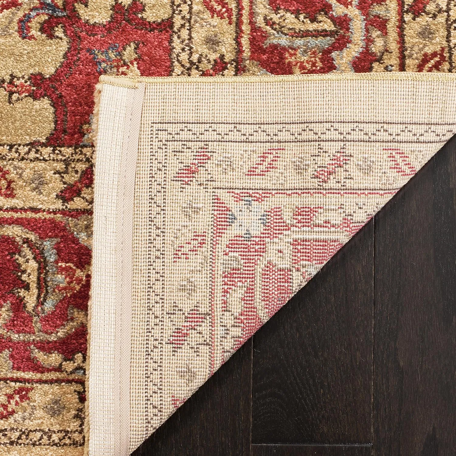 SAFAVIEH Mahal Collection 5'1" Square Red / Natural MAH698A Traditional Oriental Non-Shedding Living Room Bedroom Area Rug