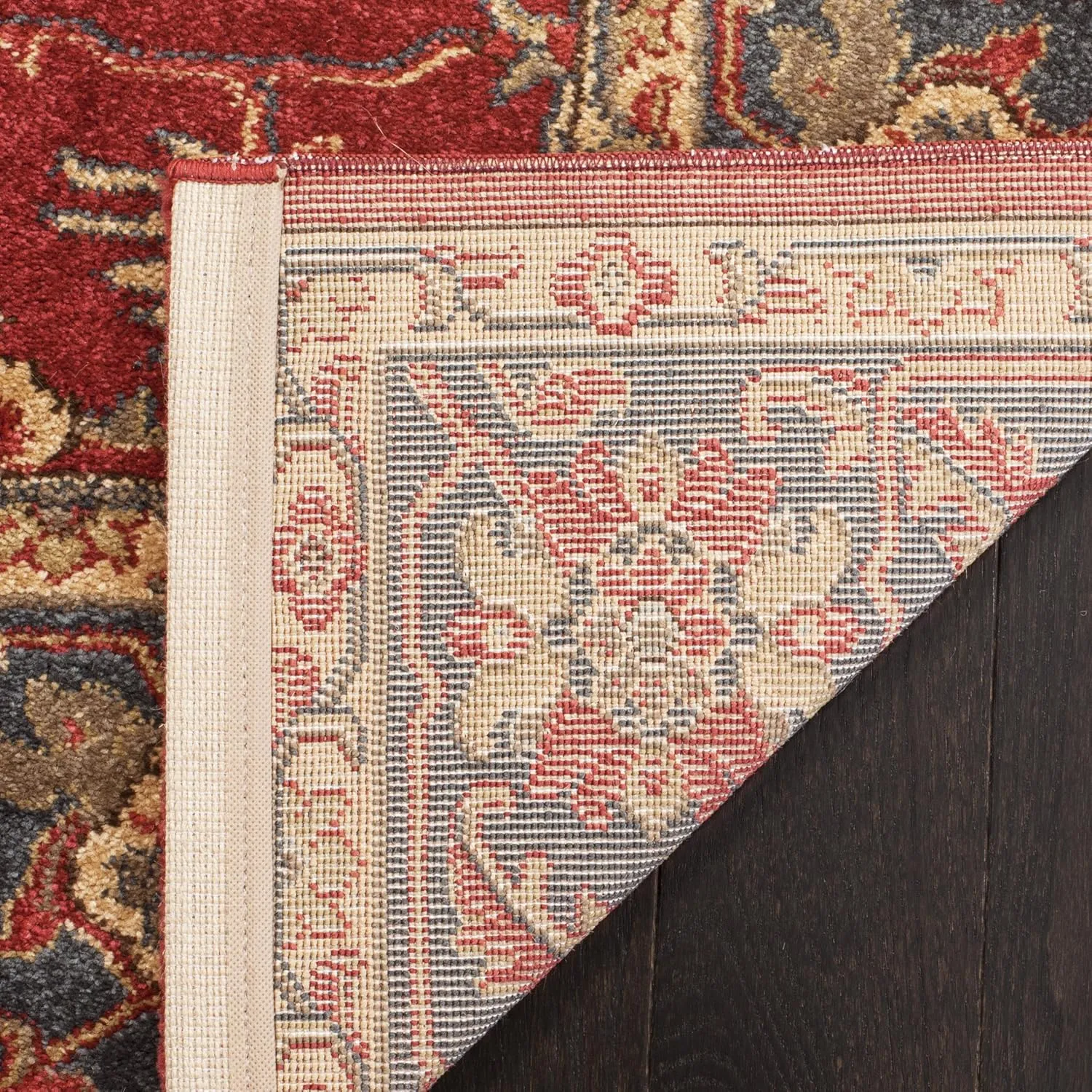 SAFAVIEH Mahal Collection Runner Rug - 2'2" x 18', Red & Navy, Traditional Oriental Design, Non-Shedding & Easy Care, Ideal for High Traffic Areas in Living Room, Bedroom (MAH693F)