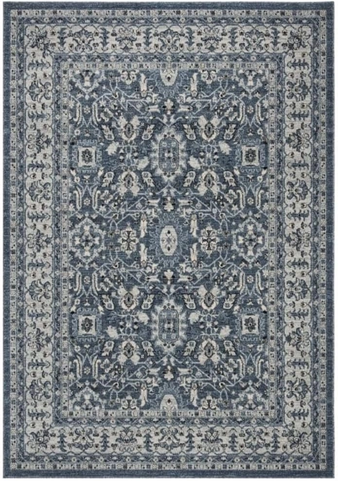 SAFAVIEH Charleston Collection Area Rug - 5'3" x 7'6", Navy & Creme, Oriental Distressed Design, Non-Shedding & Easy Care, Ideal for High Traffic Areas in Living Room, Bedroom (CHL412N)