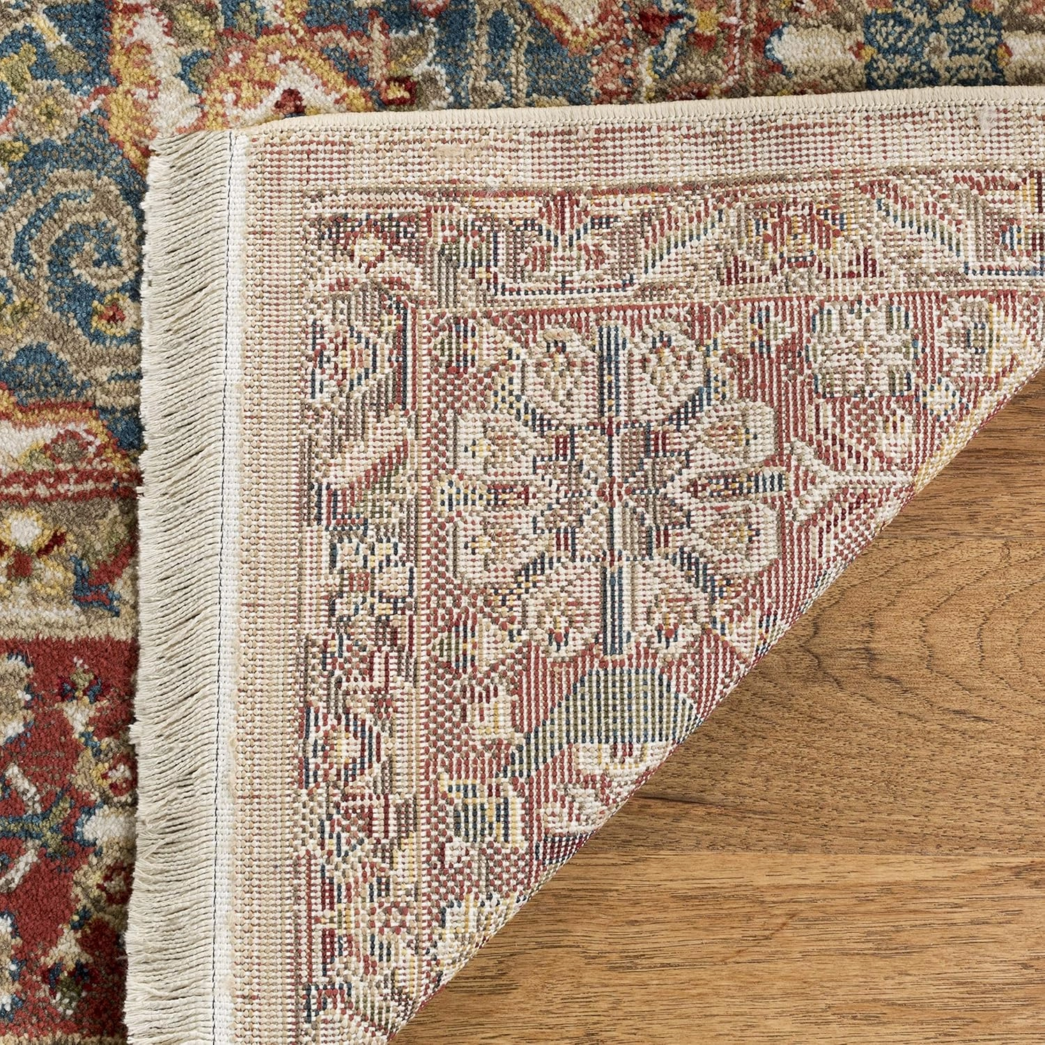 SAFAVIEH Kashan Collection Runner Rug - 2'6" x 8', Ivory & Blue, Traditional Oriental Design, Non-Shedding & Easy Care, Ideal for High Traffic Areas in Living Room, Bedroom (KSN305B)