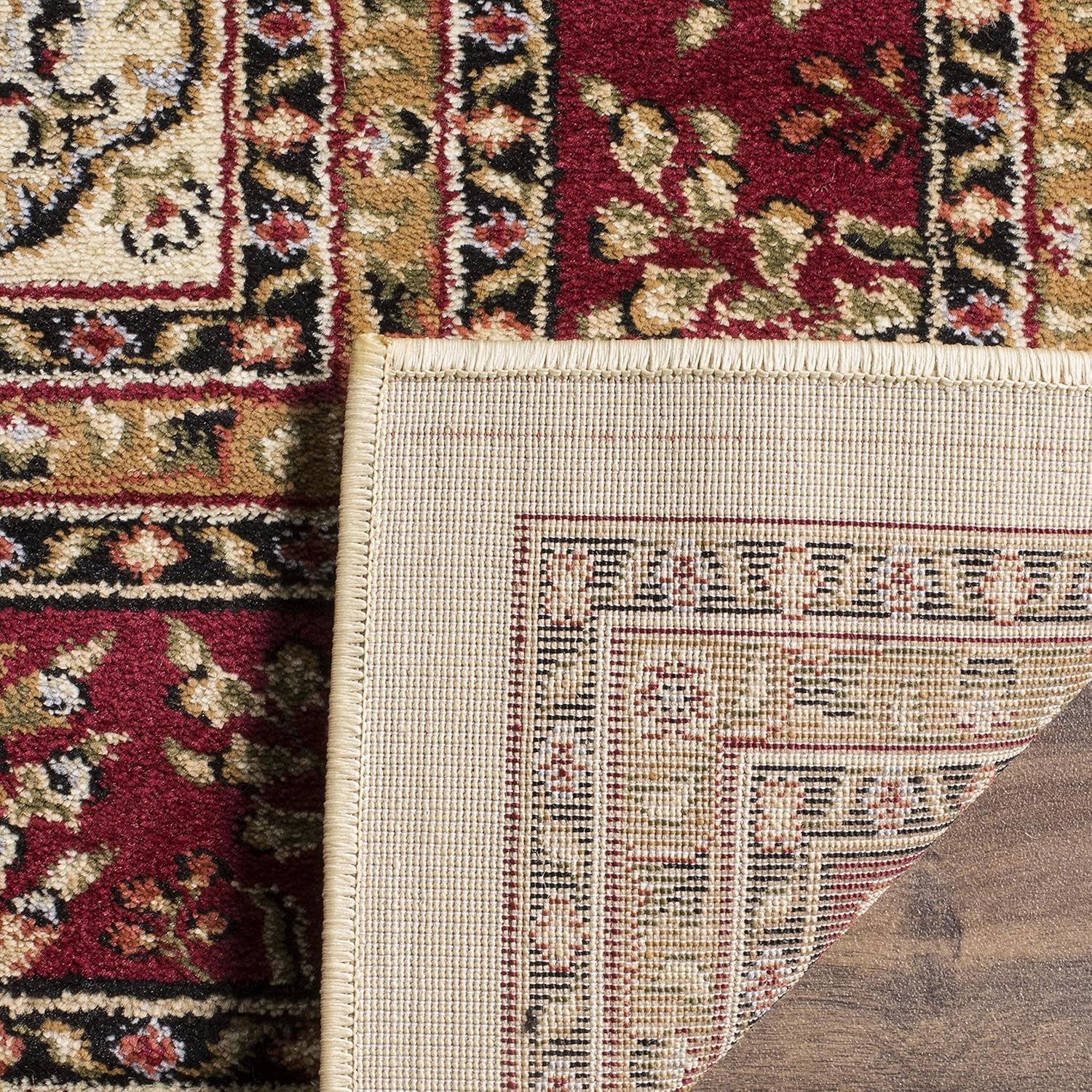 SAFAVIEH Lyndhurst Collection Runner Rug - 2'3" x 6', Ivory & Red, Traditional Oriental Design, Non-Shedding & Easy Care, Ideal for High Traffic Areas in Living Room, Bedroom (LNH331A)
