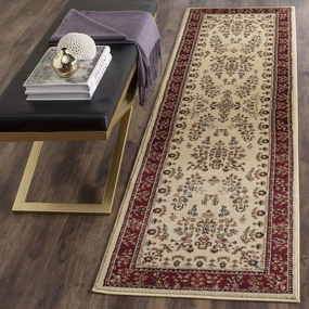 SAFAVIEH Lyndhurst Collection Runner Rug - 2'3" x 6', Ivory & Red, Traditional Oriental Design, Non-Shedding & Easy Care, Ideal for High Traffic Areas in Living Room, Bedroom (LNH331A)