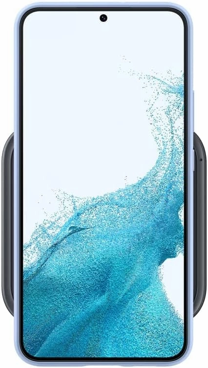 Samsung 15W Wireless Charger Single, Cordless Super Fast Charging Pad for Galaxy Phones and Devices, Compact Design, LED Indicator, USB C Cable Included, 2022, US Version, Grey