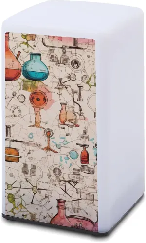 Science Chemical Knowledge Small Desk Lamp Cute Night Light Bedside Table Lamp for Bedroom Office Dorm