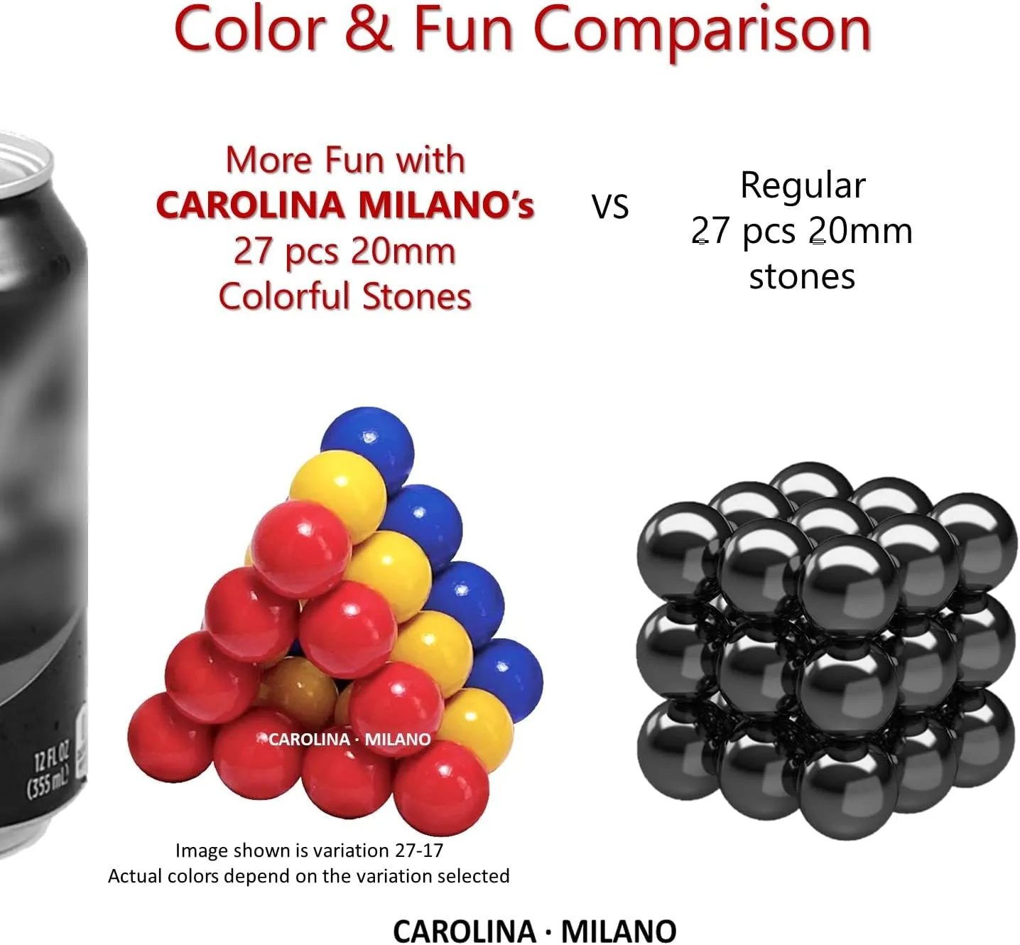 Science Kit Toys 27 PCS Colorful Magnets Building Blocks, Large Hematite Magnetic Stones, Stress Relief Autism, Home Office Kids Adults Intelligence Development Educational Birthday Party