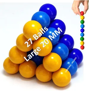 Science Kit Toys 27 PCS Colorful Magnets Building Blocks, Large Hematite Magnetic Stones, Stress Relief Autism, Home Office Kids Adults Intelligence Development Educational Birthday Party