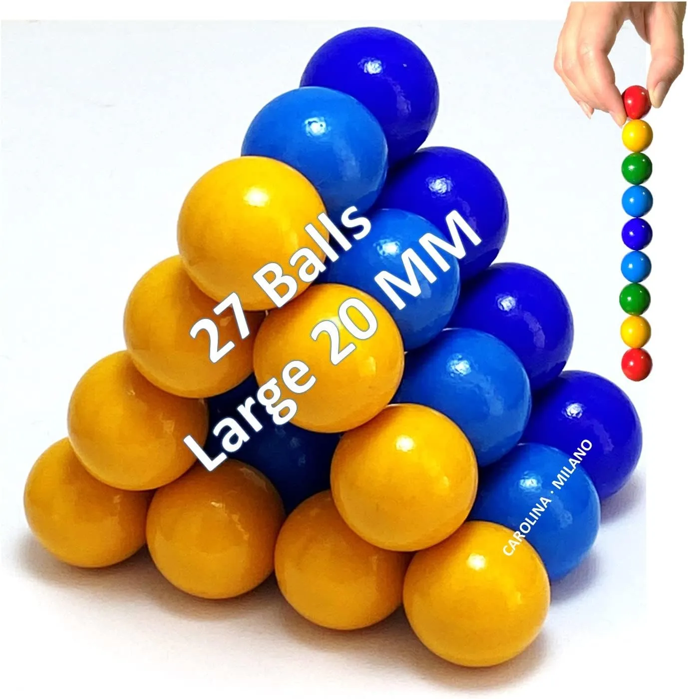 Science Kit Toys 27 PCS Colorful Magnets Building Blocks, Large Hematite Magnetic Stones, Stress Relief Autism, Home Office Kids Adults Intelligence Development Educational Birthday Party