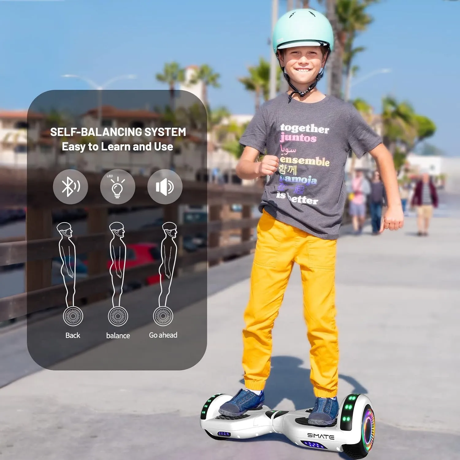 Scooter, Bluetooth & Corlorful LED Lights, Gifts for Kids & Adults & Girls & Boys, for All Ages