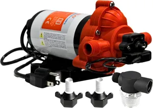 SEAFLO 33-Series Water Pressure Pump - 115V AC, 3.3 GPM, 45 PSI, Self Priming, Smart Pressure Switch, UL & CSA Certified, for RV, Caravan, Off-Grid, Marine, and Industrial Use