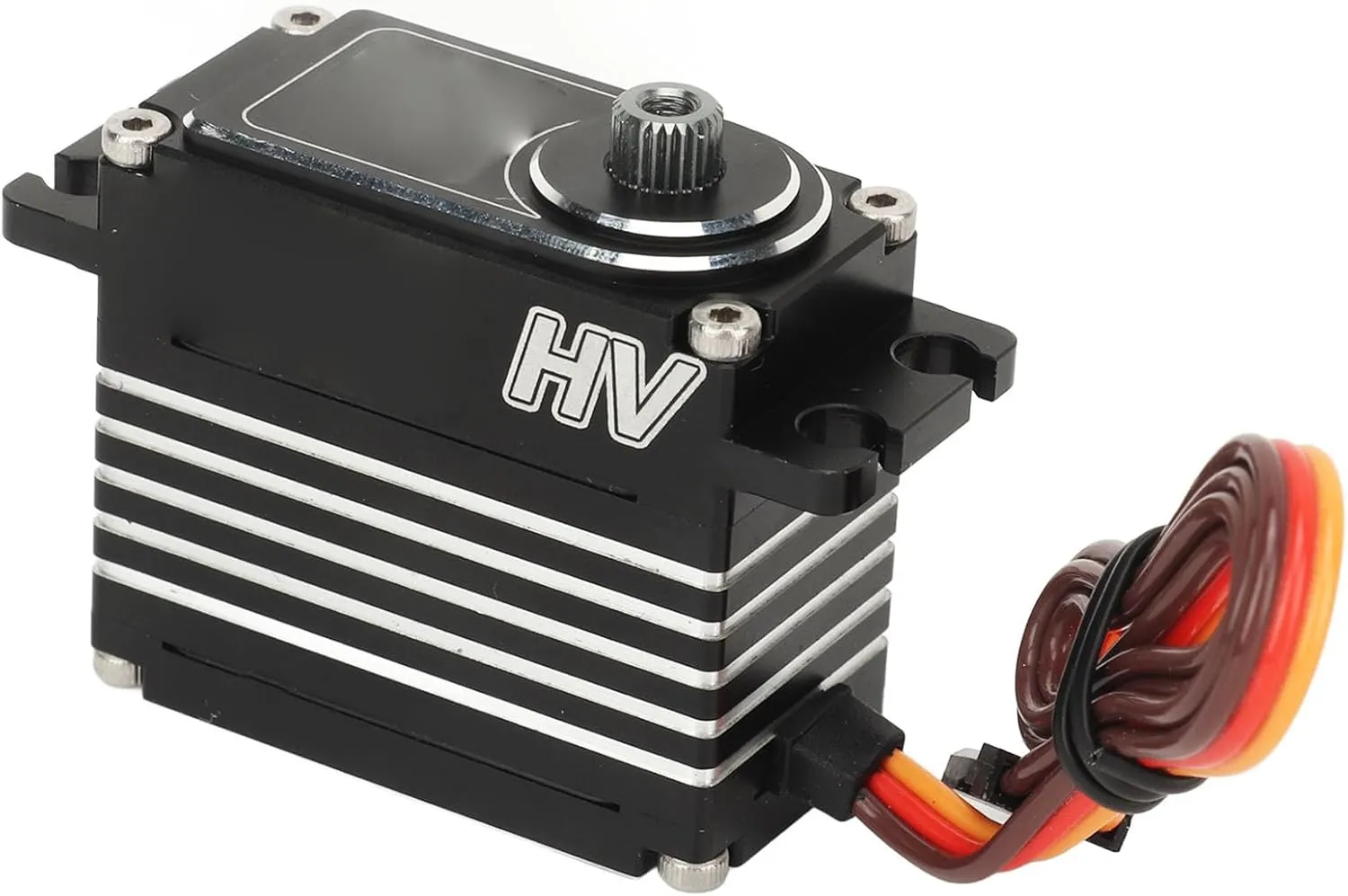 Servo, Aluminum Alloy Robust Construction Metal Gears Smoothing Movement Brushless Steering Servo Easy Installation for Remote Control Helicopter