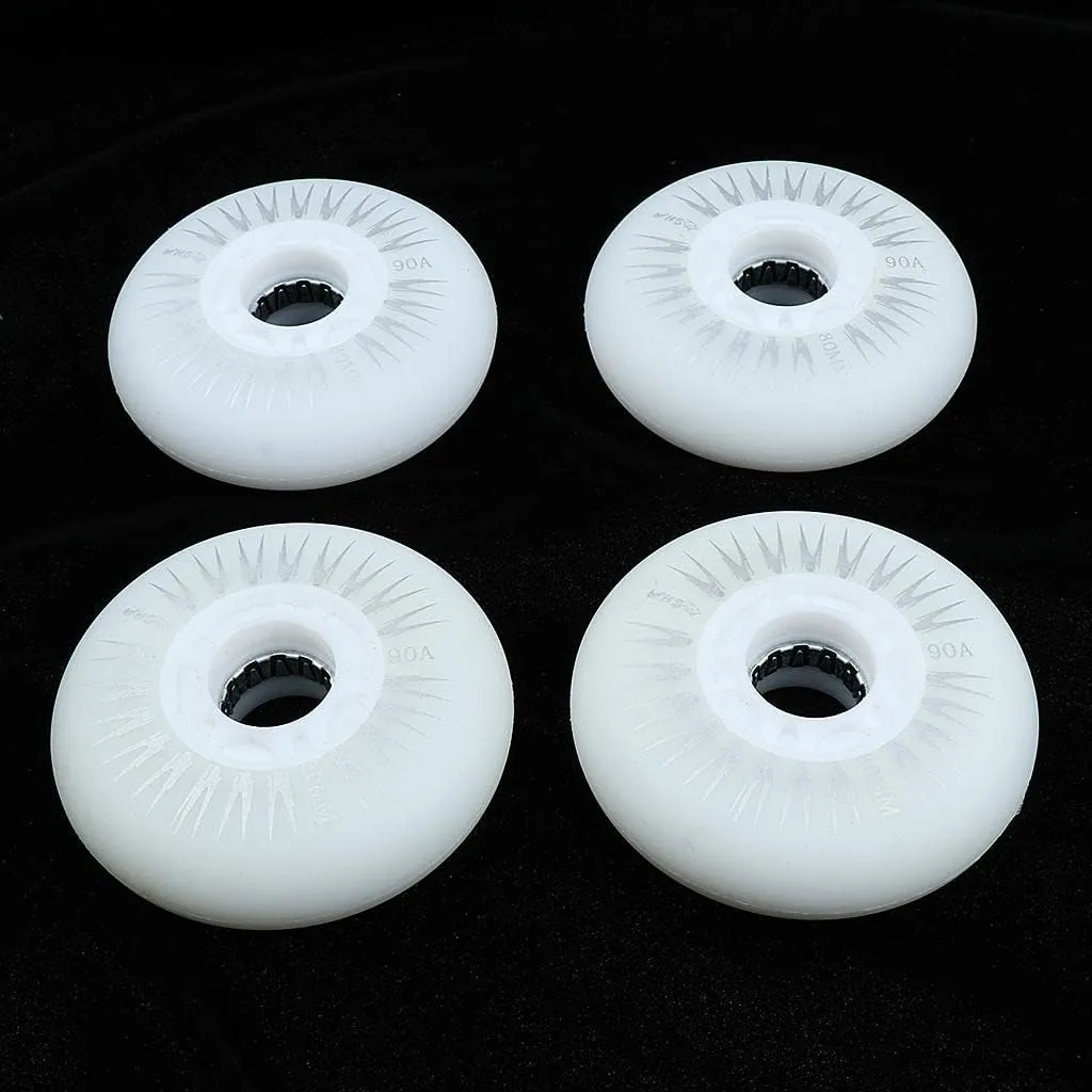 Set of 4 LED Flashing Wheels for Inline Skating