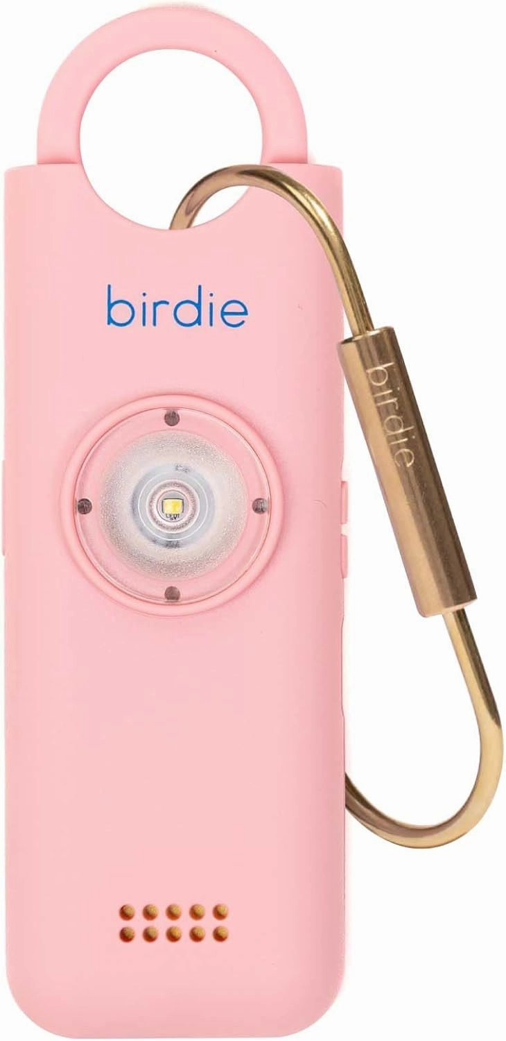 She's Birdie - The Original Personal Safety Alarm for Women by Women - Loud Siren, Strobe Light and Key Chain for Self Defense - Rechargeable with Power Switch and Flashlight (Blossom)