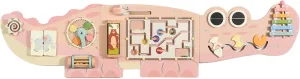 SHIERDU Interactive Pink Crocodile Wall Game - Wooden Educational Toy with 10  Games for Kids (3 ), STEM Learning, Hand-Eye Coordination & Sensory Development