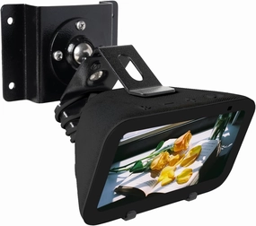 shinar Metal Wall Mount ONLY for Echo Show 5 (3rd Generation) - Swivels up to 360° / Tilts -70° /  70°,Mount Stand Compatible with Show 5 (3rd Gen)&iPhone Models with Wiremanagement (Black)