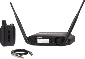 Shure GLXD14  Dual Band Pro Digital Wireless System for Guitar and Bass - 12-Hour Battery Life, 100 ft Range | Includes 1/4" Jack Instrument Cable & Single Channel Receiver (GLXD14 -Z3)